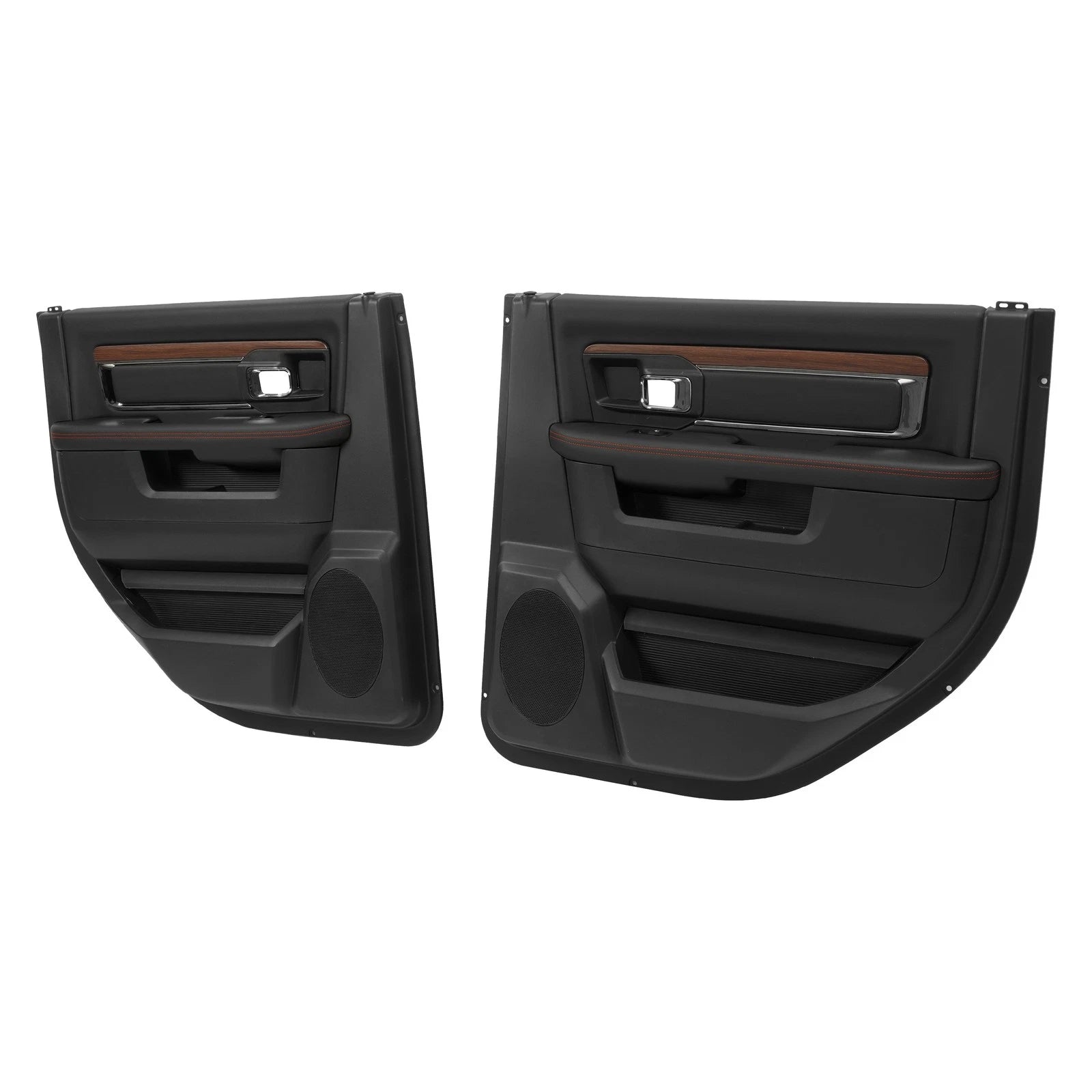 Black Inner Rear Door Panels for Dodge Ram 1500 2500 3500 (2013–2018)