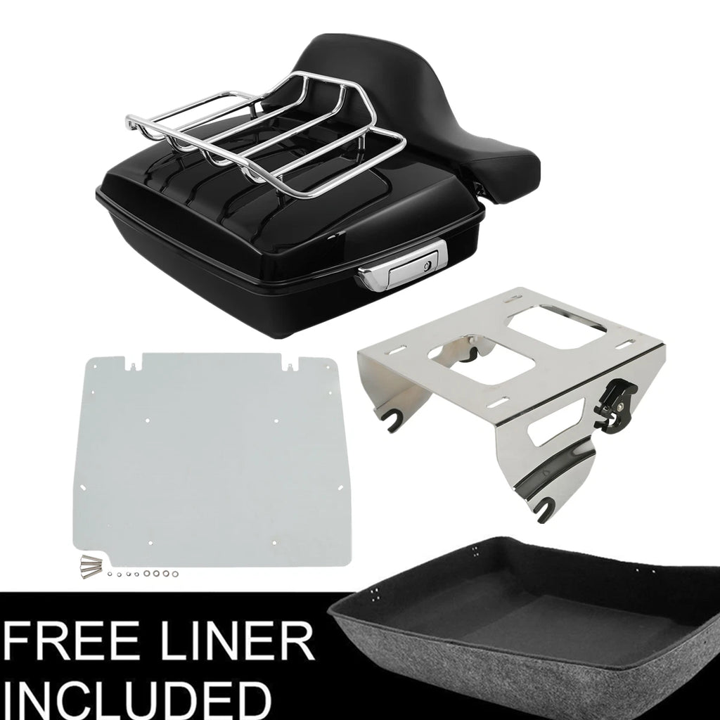 Chopped Trunk Solo Mount Rack Plate for Harley Street Road Glide (2014–2023)