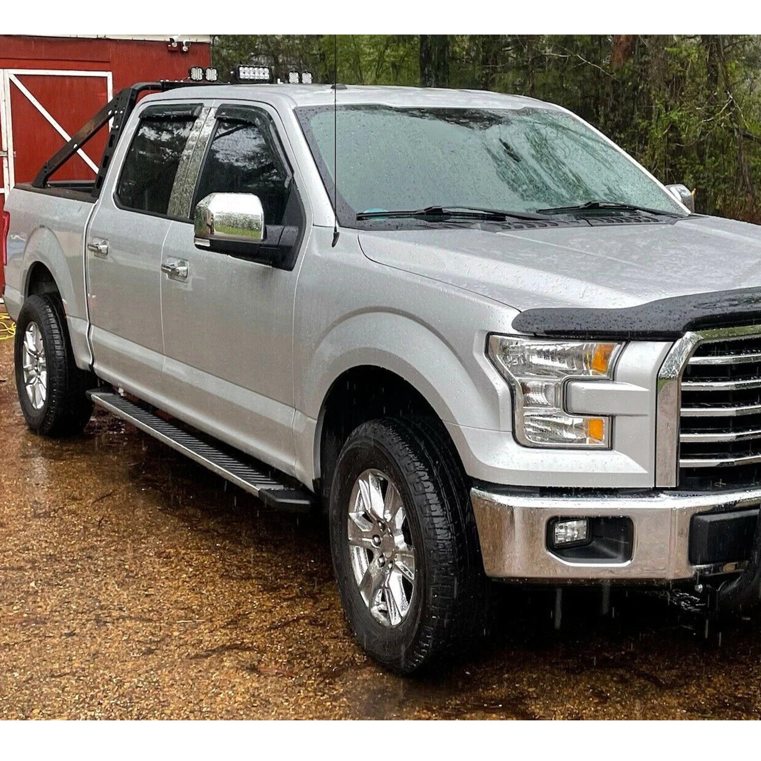 Set of 2 Top Half Mirror Caps and Door Handle Covers for Ford F150 (2015–2020)