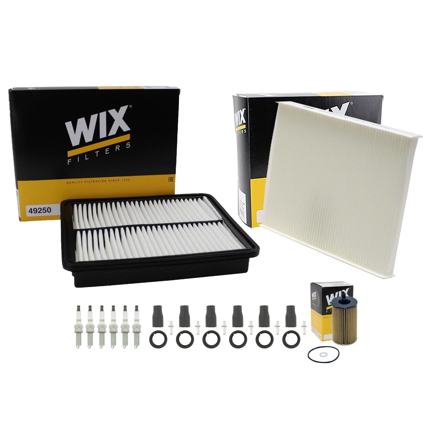 Tune Up Kit with NGK 6 Spark Plugs & Boots for Santa Fe Sorento (2001–2009)
