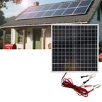 12W Monocrystalline Solar Panel for RV Boat Car (12V/18V)