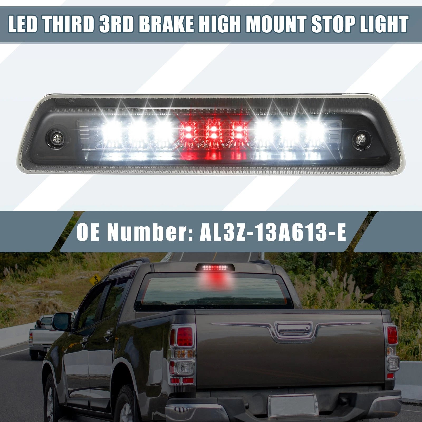 Stop Light AL3Z-13A613-E for Ford F-150 (2009–2014) Chrome Smoked Lens