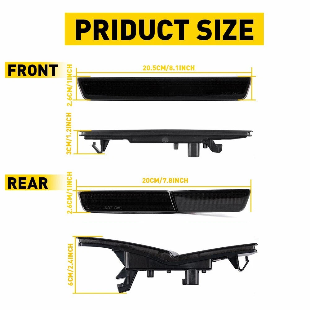 LED Bumper Side Marker Light for Dodge Challenger SRT Hellcat Widebody (2018–2022)