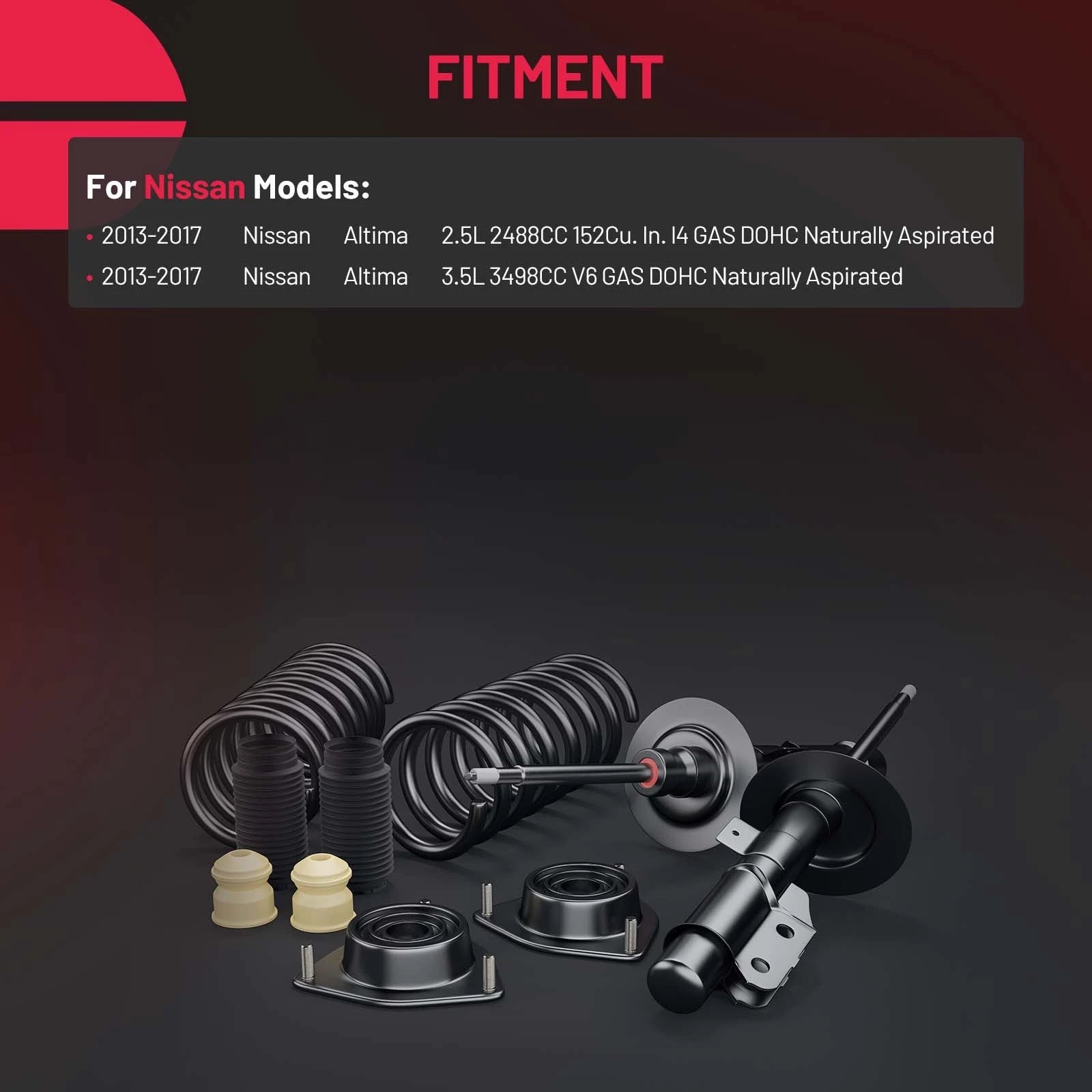 Front Strut Set for Nissan Altima (2013-2018) Right Left Fit