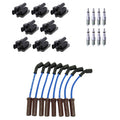 Set of 8 NGK Iridium Spark Plugs & Ignition Coil Wires for Avalanche 1500, Escalade V8 (2002–2006)