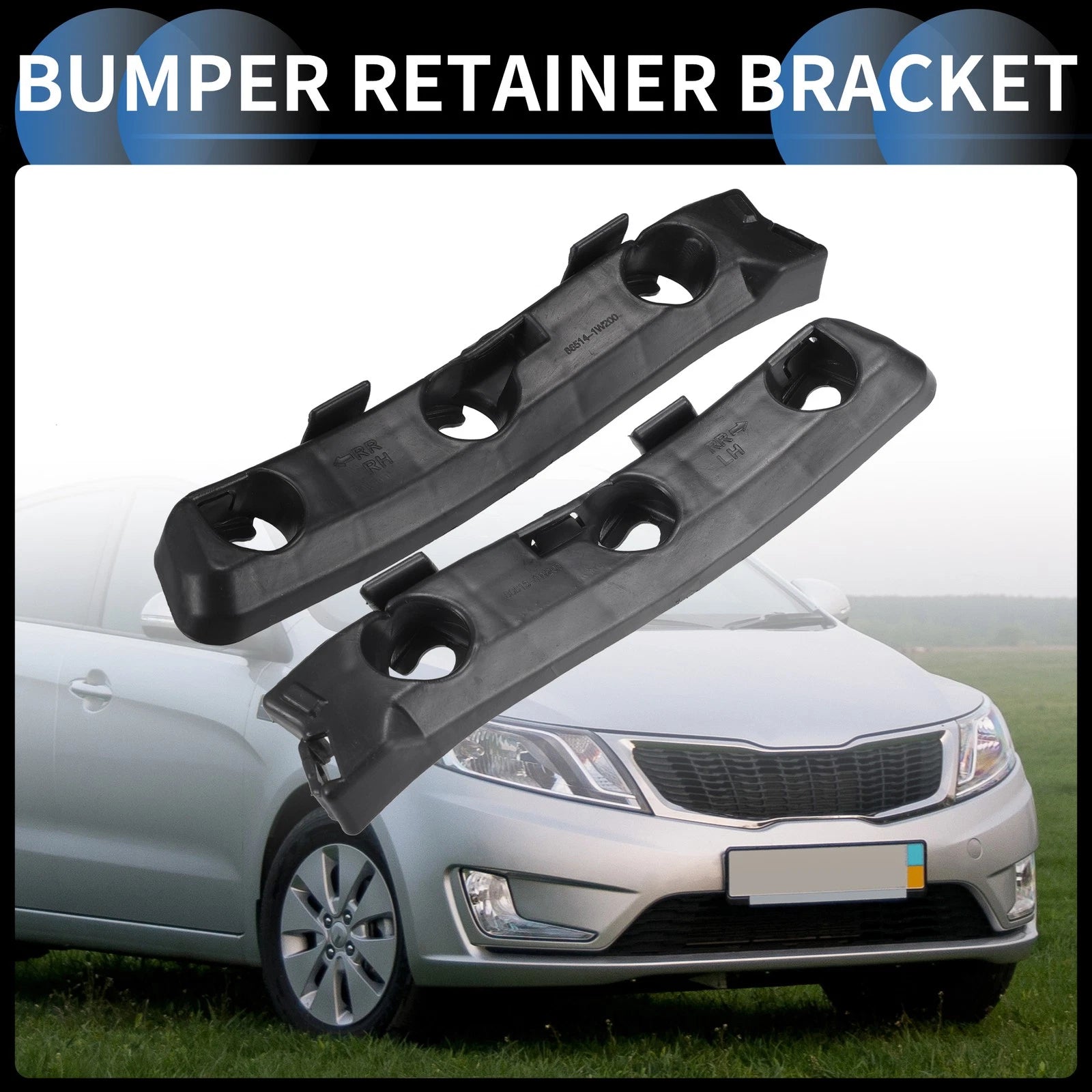 1 Pair Rear Bumper Retainer Bracket No.866131W200 for Kia Rio (2012–2017)