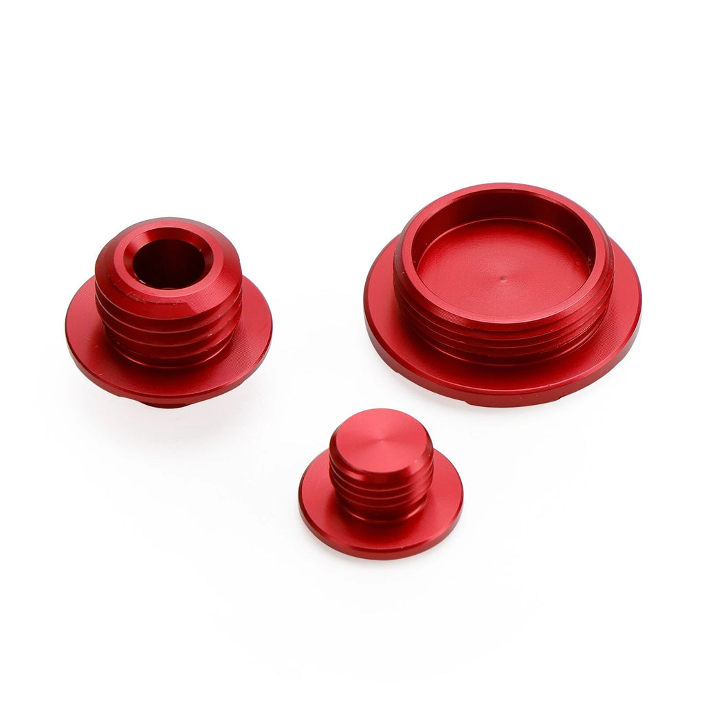 Red Ignition Cover Oil Cap Engine Plug Kit for Honda CRF250R CRF150R (2010–2017)