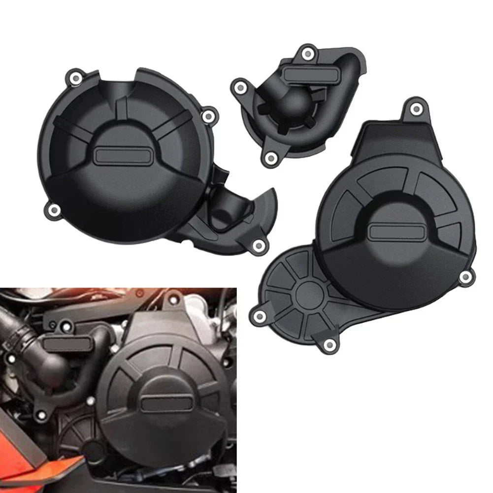 Black Engine Protection Cover for Aprilia RS660 Tuono 660 (2021-2023)