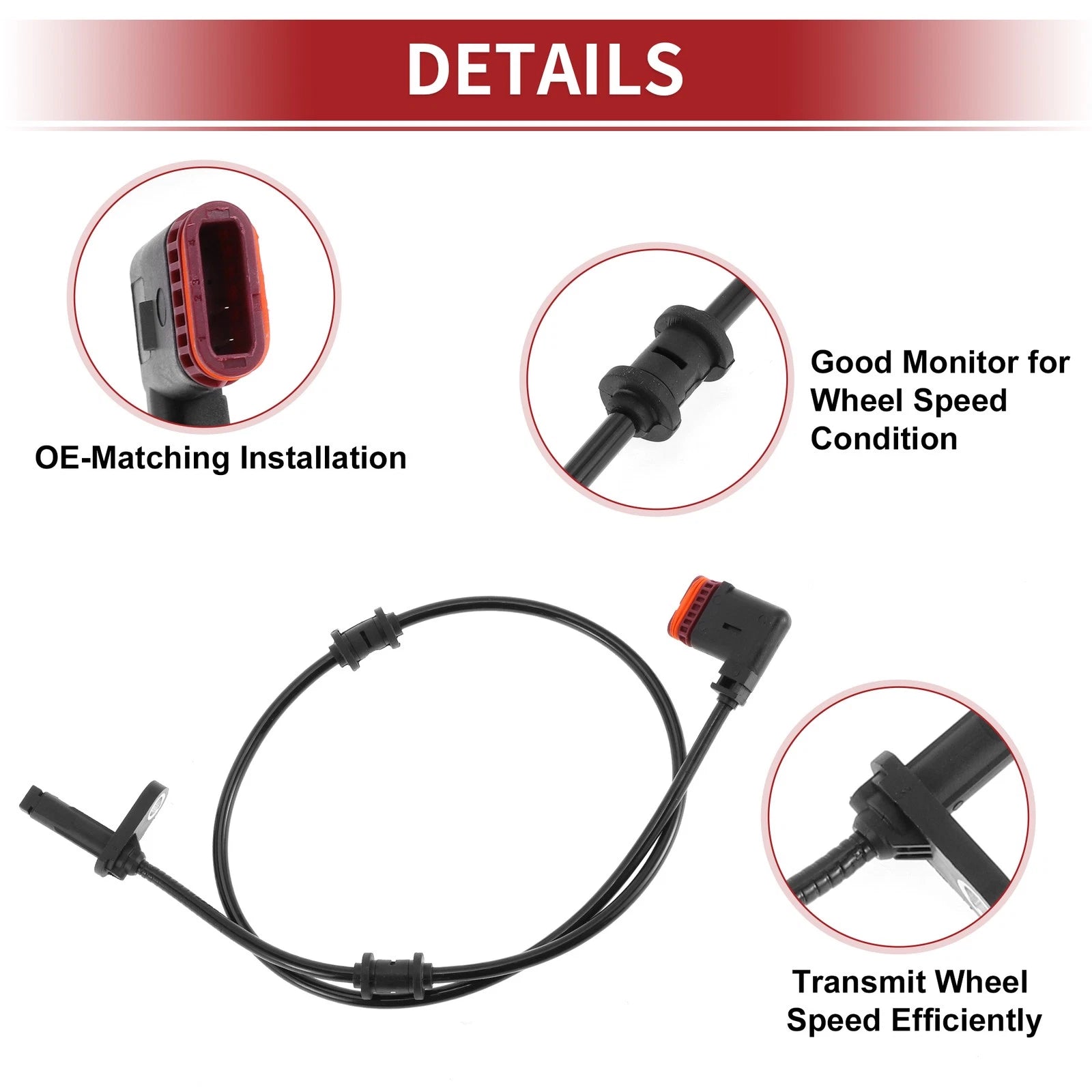ABS Wheel Speed Sensor No. 2129051001 for Mercedes-Benz E350 (2014–2016)