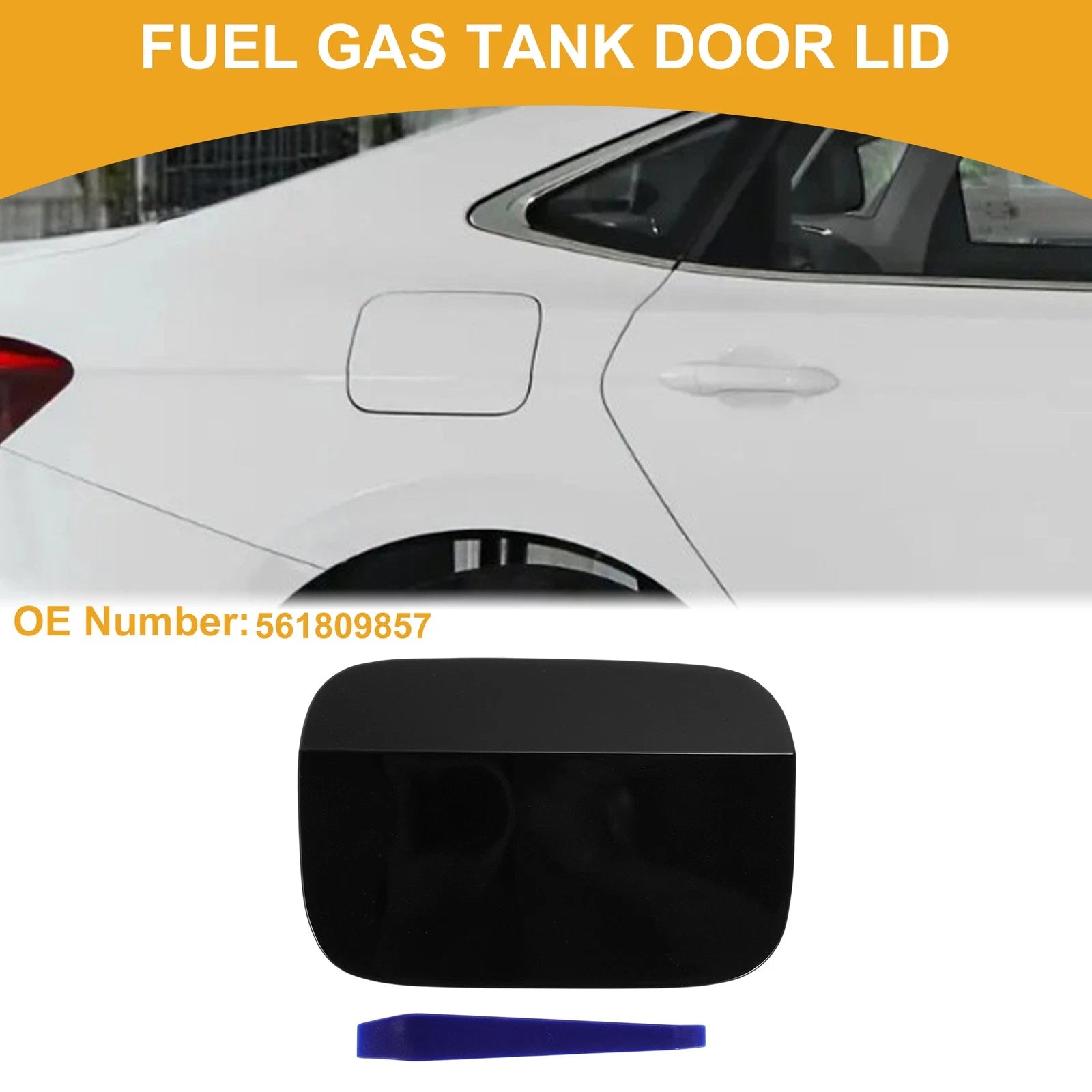 Fuel Tank Door Cap for Volkswagen Passat (2012–2018) Oil Filler Black