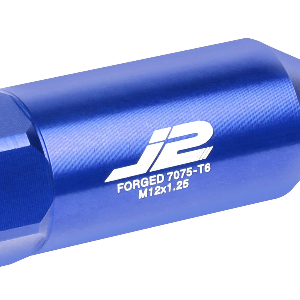 Set of 20 J2 7075 Forged Aluminum M12x1.25 Spiked End Lug Nuts for RHD Vehicles