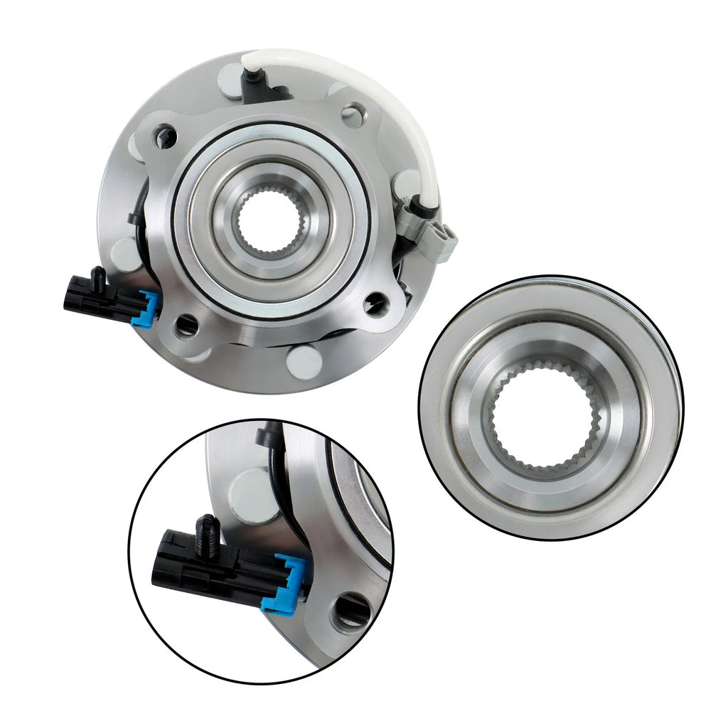 Pair Front Wheel Bearing Hubs for GMC Sierra 3500 Classic (2007) 4WD
