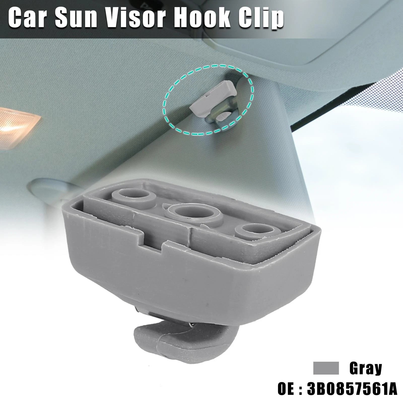 Sun Visor Hook Clip Bracket 3B0857561A for VW Golf (2006–2014)