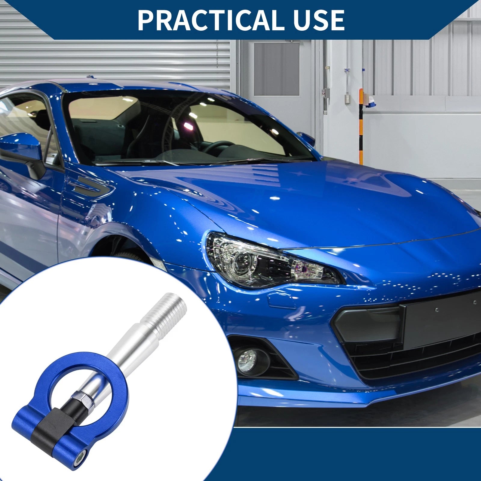 Tow Hook Ring for Mitsubishi Lancer Evolution (1 pcs, 23.5cm, Blue)