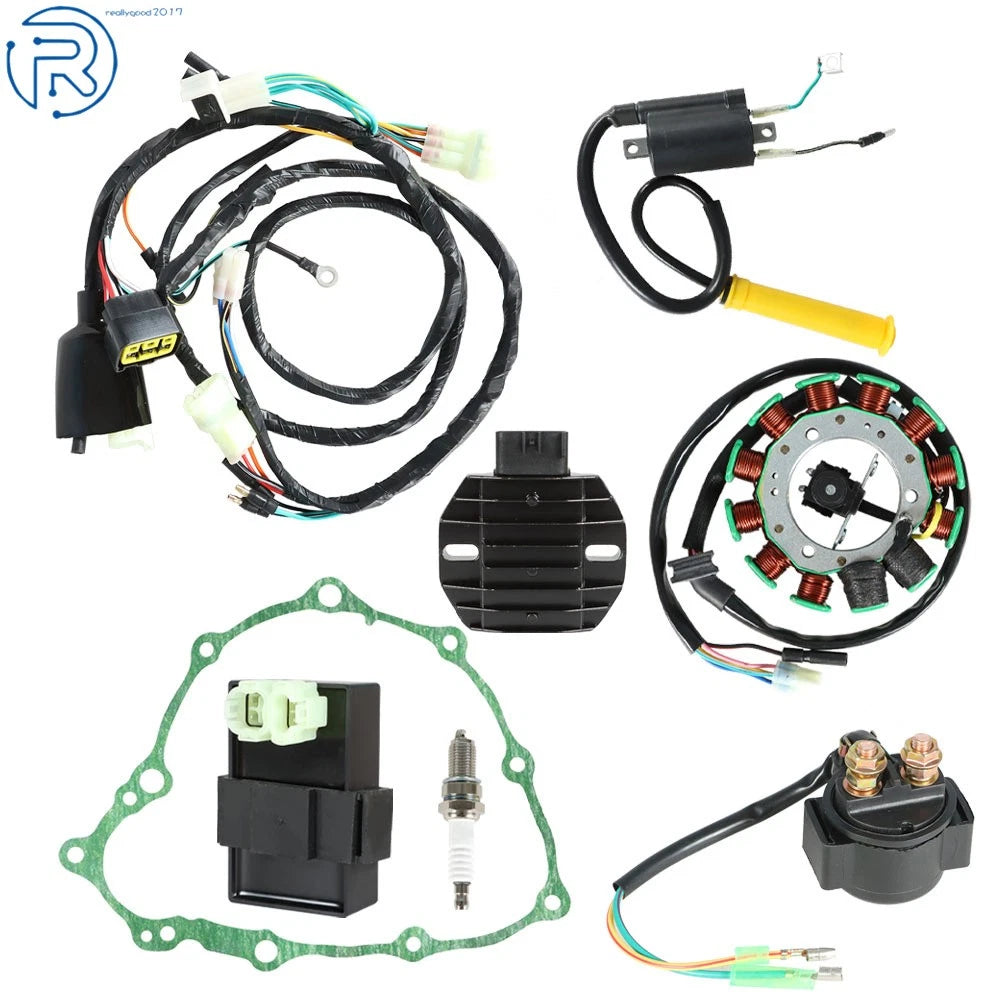 Gasket Assy & Ignition Coil Spark Plug CDI Stator for Honda Sportrax TRX400EX (–)
