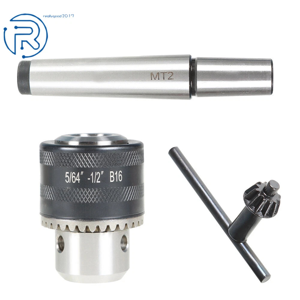 Drill Chuck with MT2 Arbor for Mini Metal Lathe (Fits Various Models)