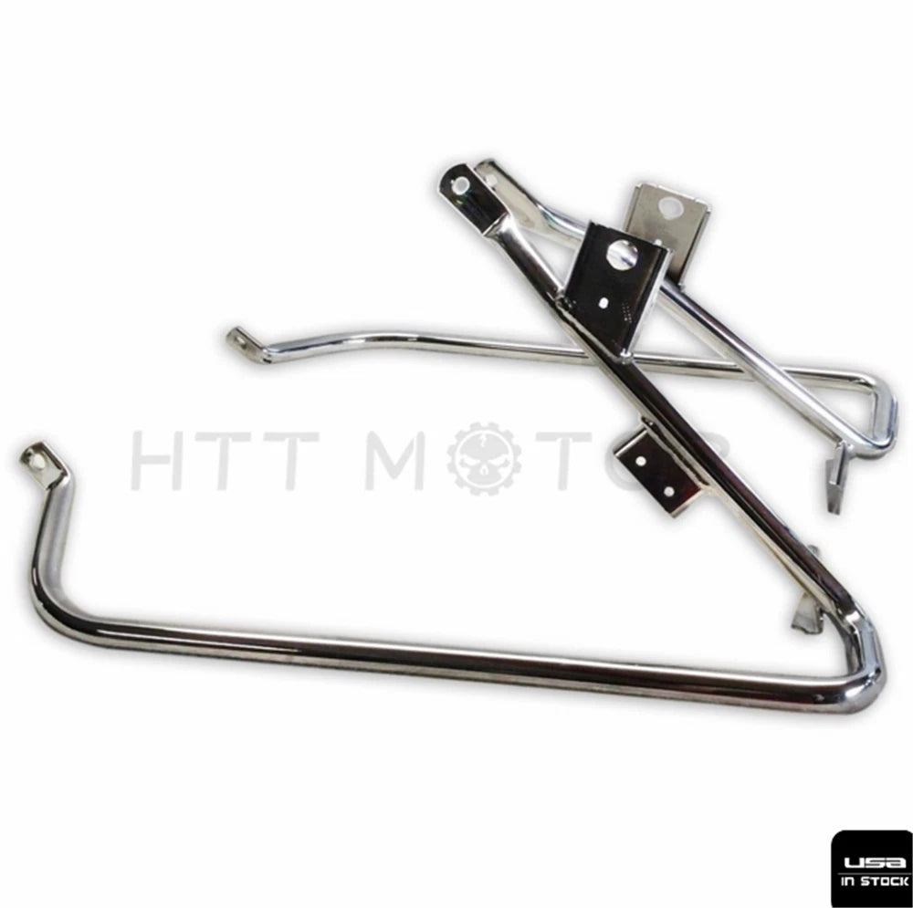 Chrome Saddlebag Support Bracket for Harley Touring Road King Electra Glide (2009–2013)
