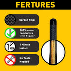 3" Carbon Fiber Roof Antenna for Universal Fit (Universal)