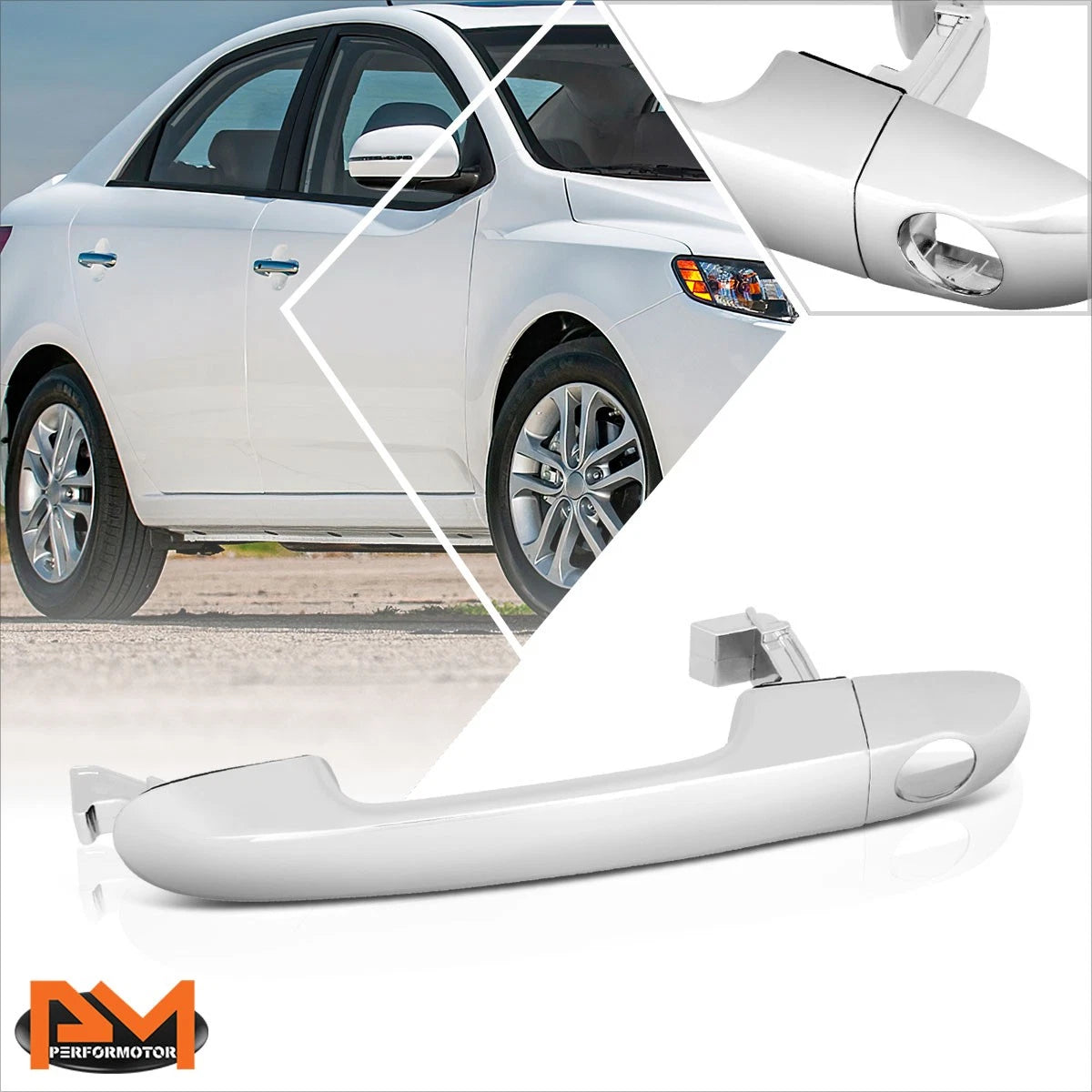 Front Left Exterior Door Handle Chrome for Forte Koup (2009–2013)