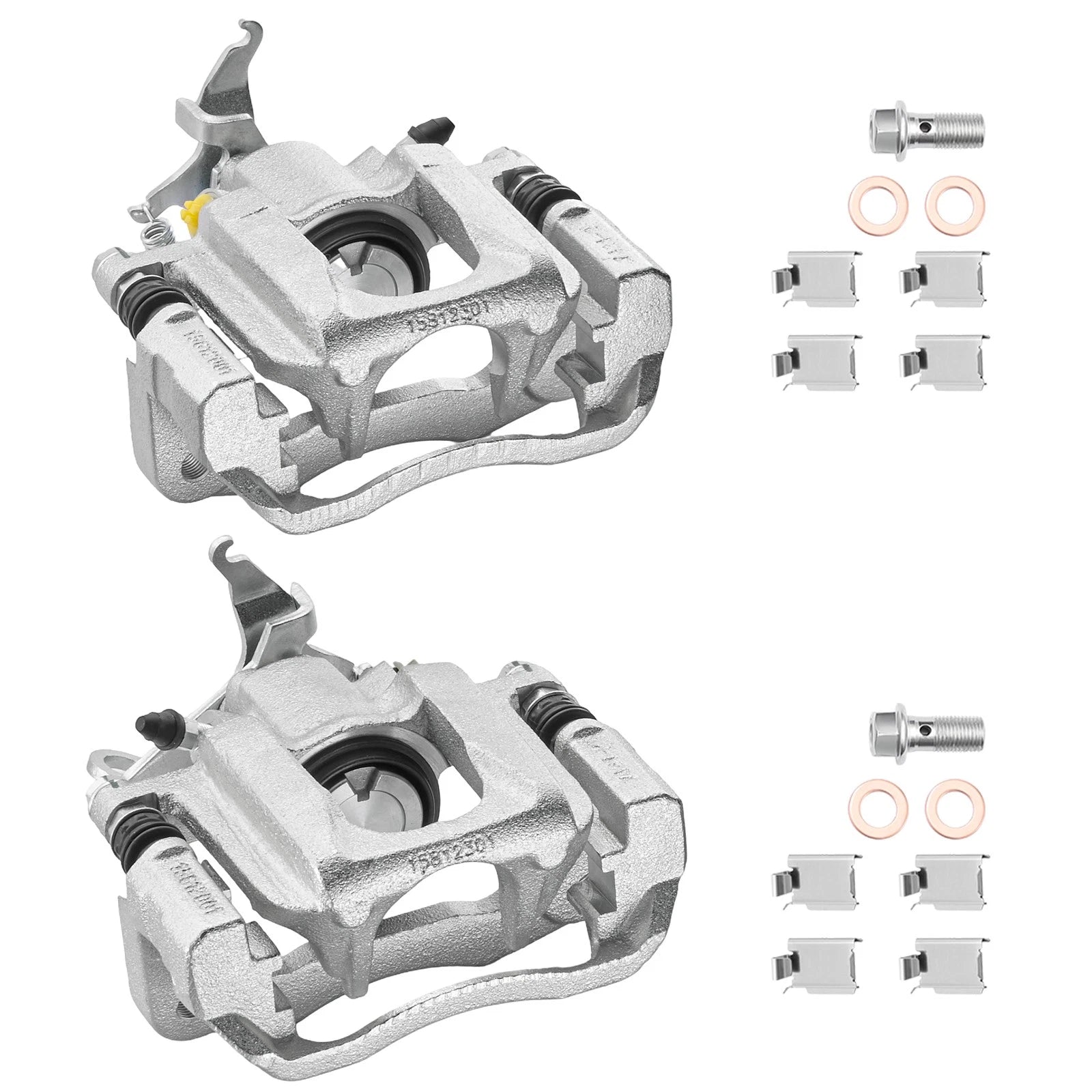 Pair Rear Brake Calipers w/ Bracket for Dodge Journey (2009–2012) 2.4L 3.5L 3.6L