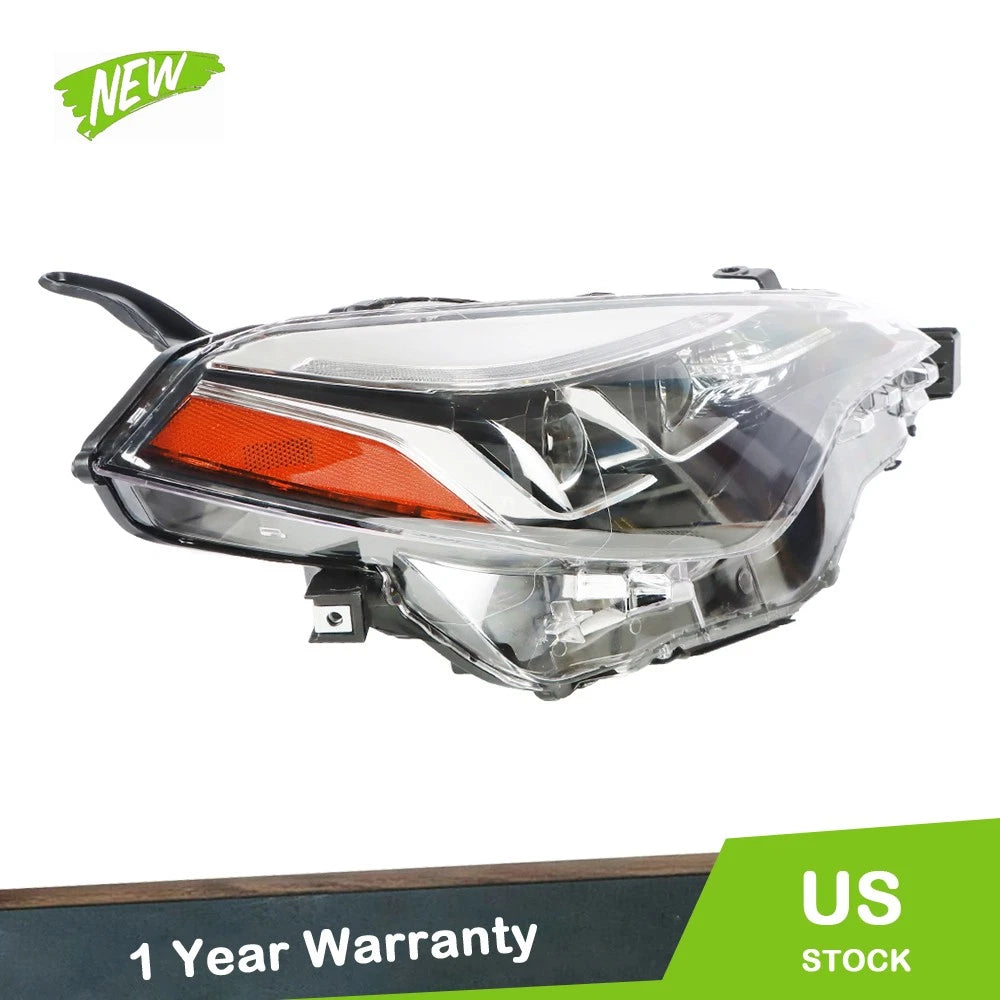 Replacement Headlight Right for Toyota Corolla (2017–2019) Halogen Black