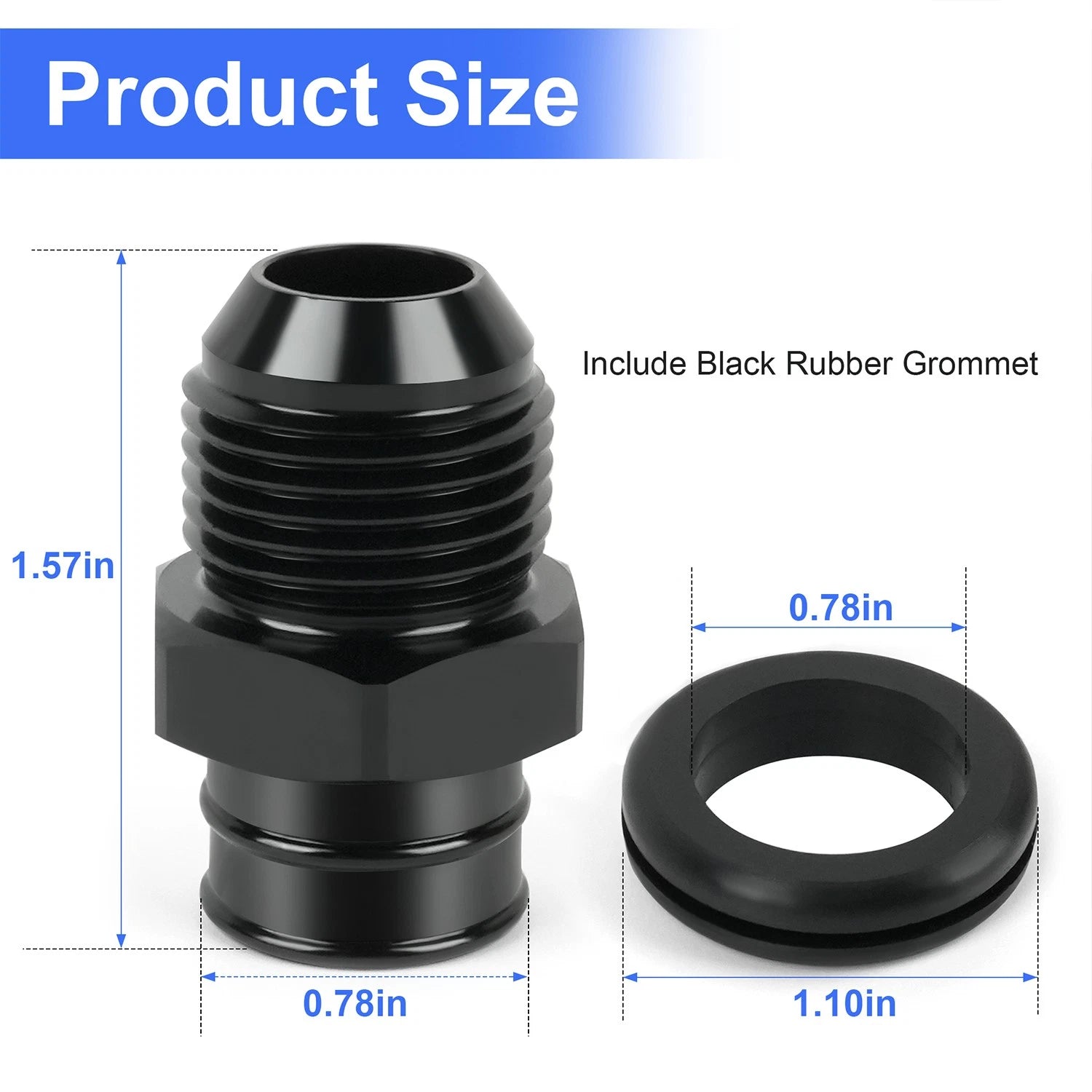 10AN fitting grommet for GM LS valve covers (Factory)