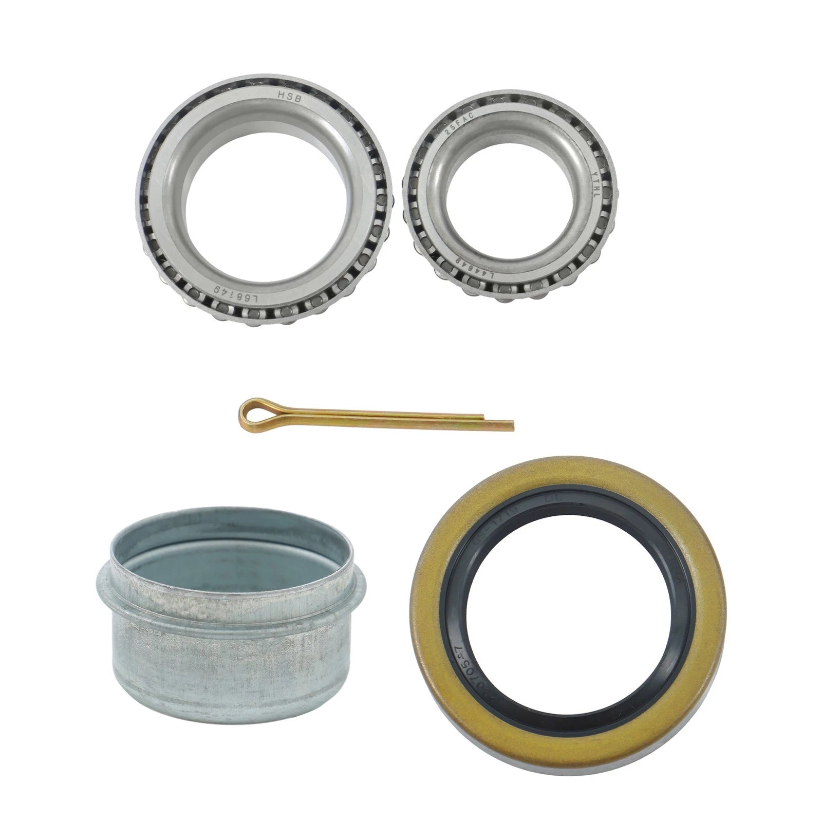 Set of 5 Trailer Idler Hubs for 3500 lbs Axles (5 on 5" Bolt Circle)