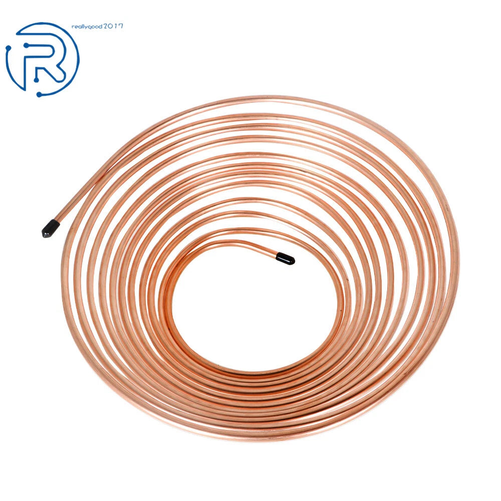Brake Line Kit 1/4in Copper Coated Tubing 25 FT for Universal Applications