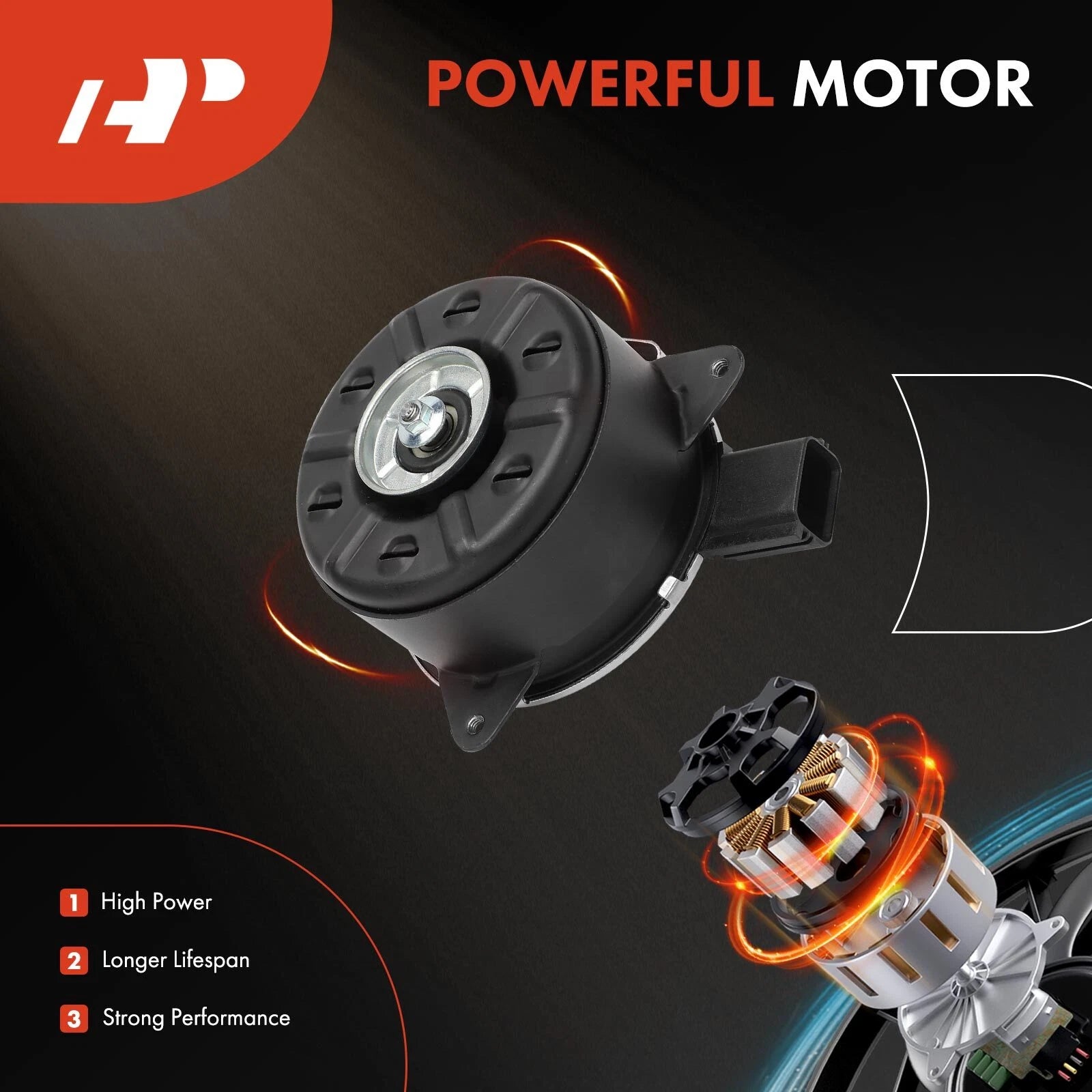 Radiator Fan Cooling Motor for Chevy Camaro (2012â2015) Caprice (2012â2017)