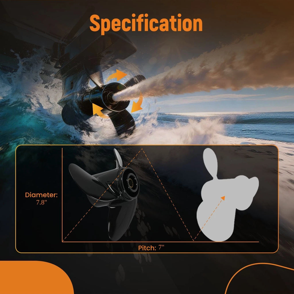 3 Blade Boat Propeller for Mercury 4-6HP