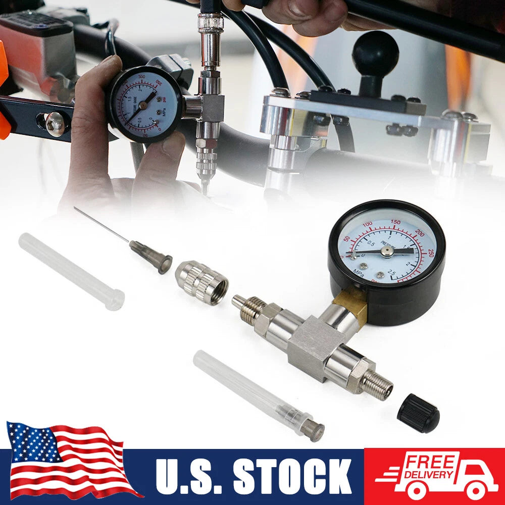 350PSI Stainless Steel Suspension Shock Nitrogen Fill Tool Pressure Gauge