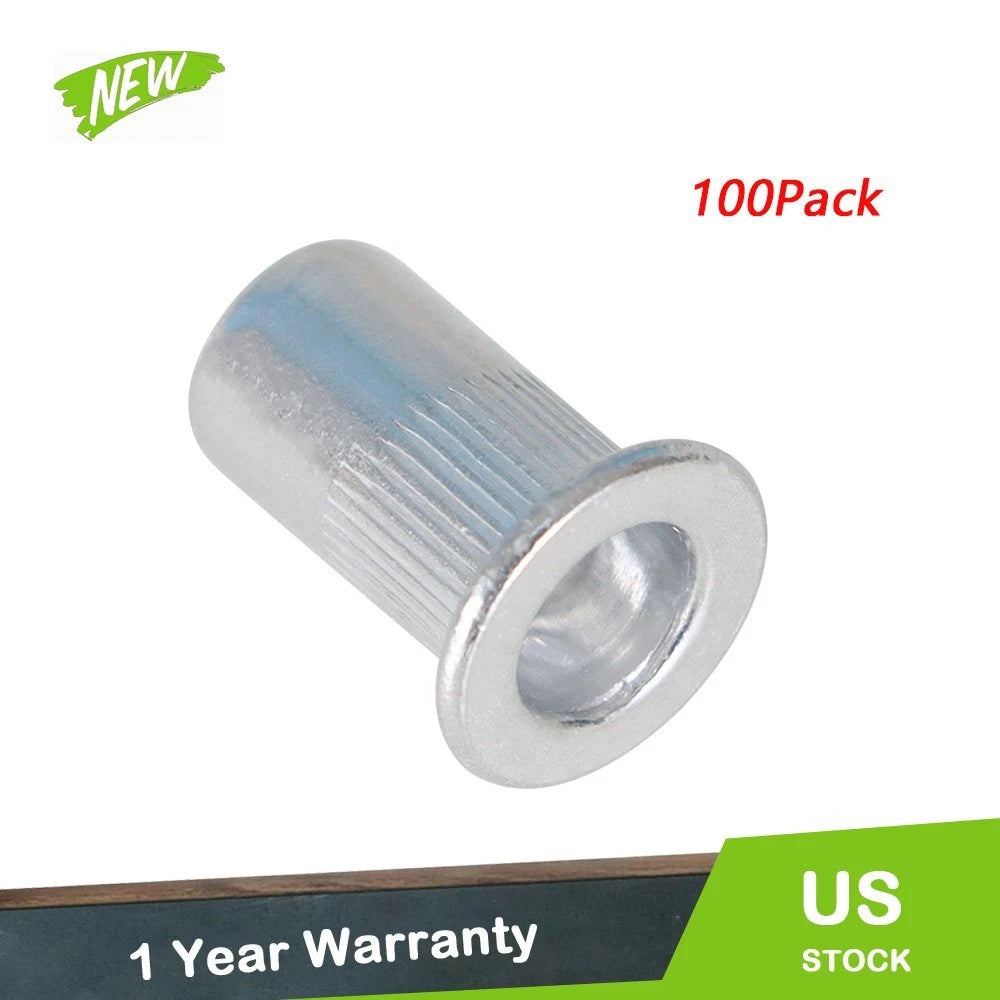 Pack of 100 Aluminum Flange Nutserts for Automotive Applications