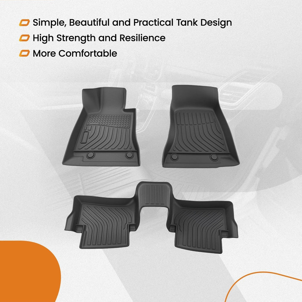 All Weather TPE Floor Mats for Mercedes-Benz C-Class (2022–2024) Black