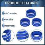 Set of 3 AC Media Volume Switch Knob Cover Rings for Honda CR-V (2023–2024) Blue