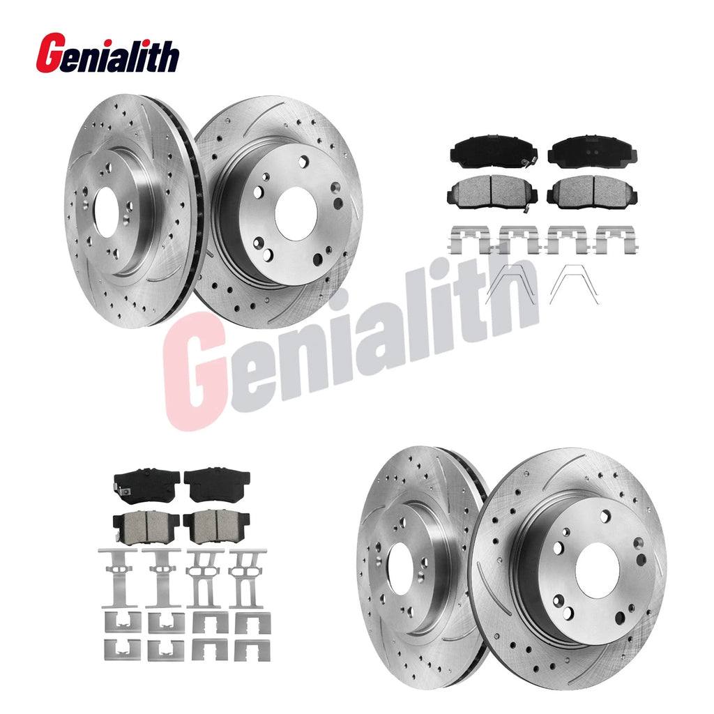 Drilled Rotor Brake Pad Set for Acura TSX Honda Accord (2006–2007)