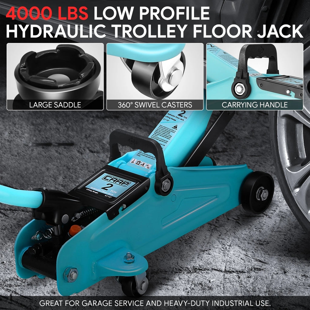 5.1-13in Hydraulic Lift Floor Jack for Universal Use (4000lbs Capacity)