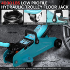 5.1-13in Hydraulic Lift Floor Jack for Universal Use (4000lbs Capacity)