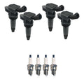 Set of 4 Ignition Coils & Spark Plugs for Kia Optima 2.4 Hybrid (2011–2015)