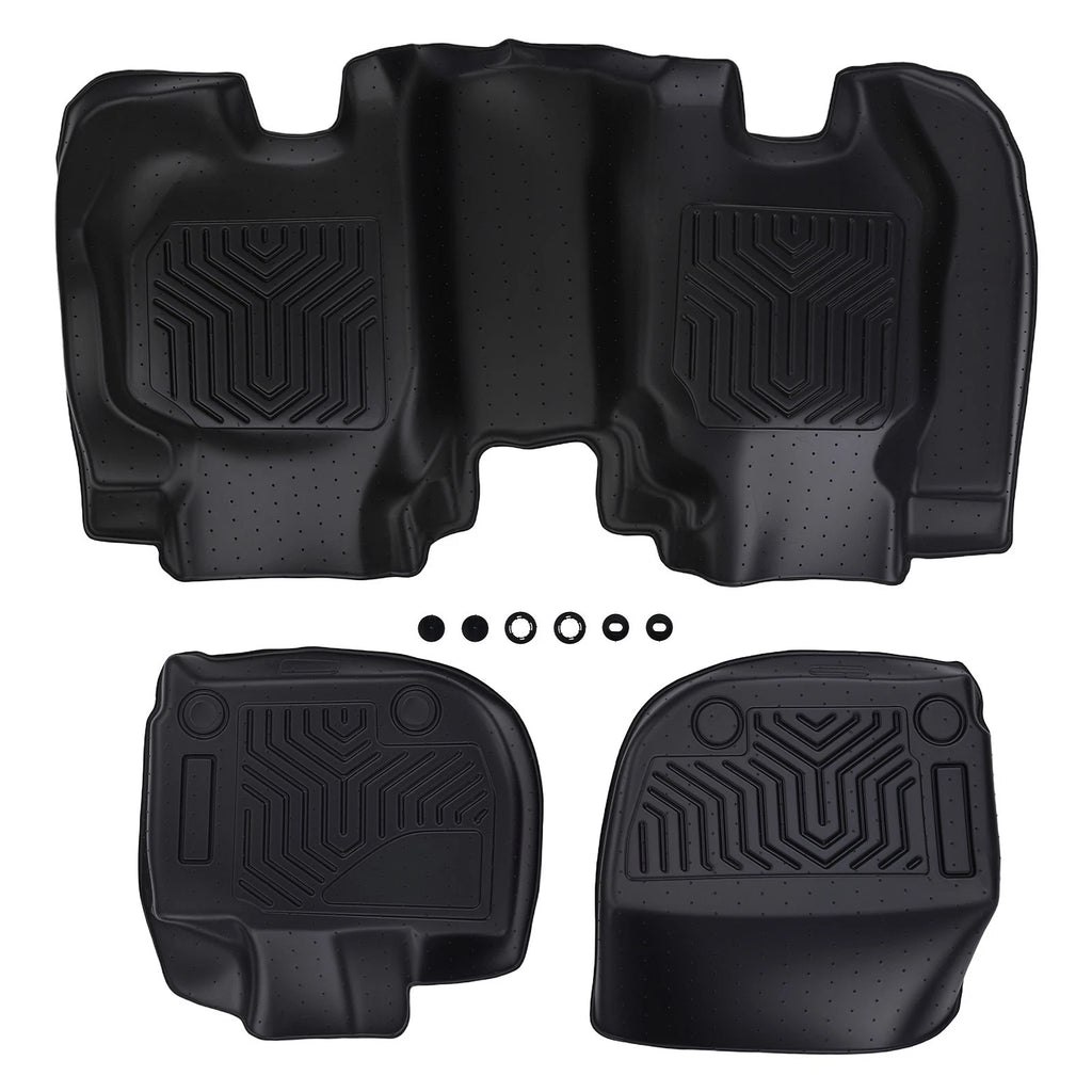 Set of 4 Black TPE Rubber All Weather Floor Mats for Honda (2015–2020)