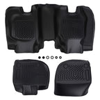 Set of 4 Black TPE Rubber All Weather Floor Mats for Honda (2015–2020)