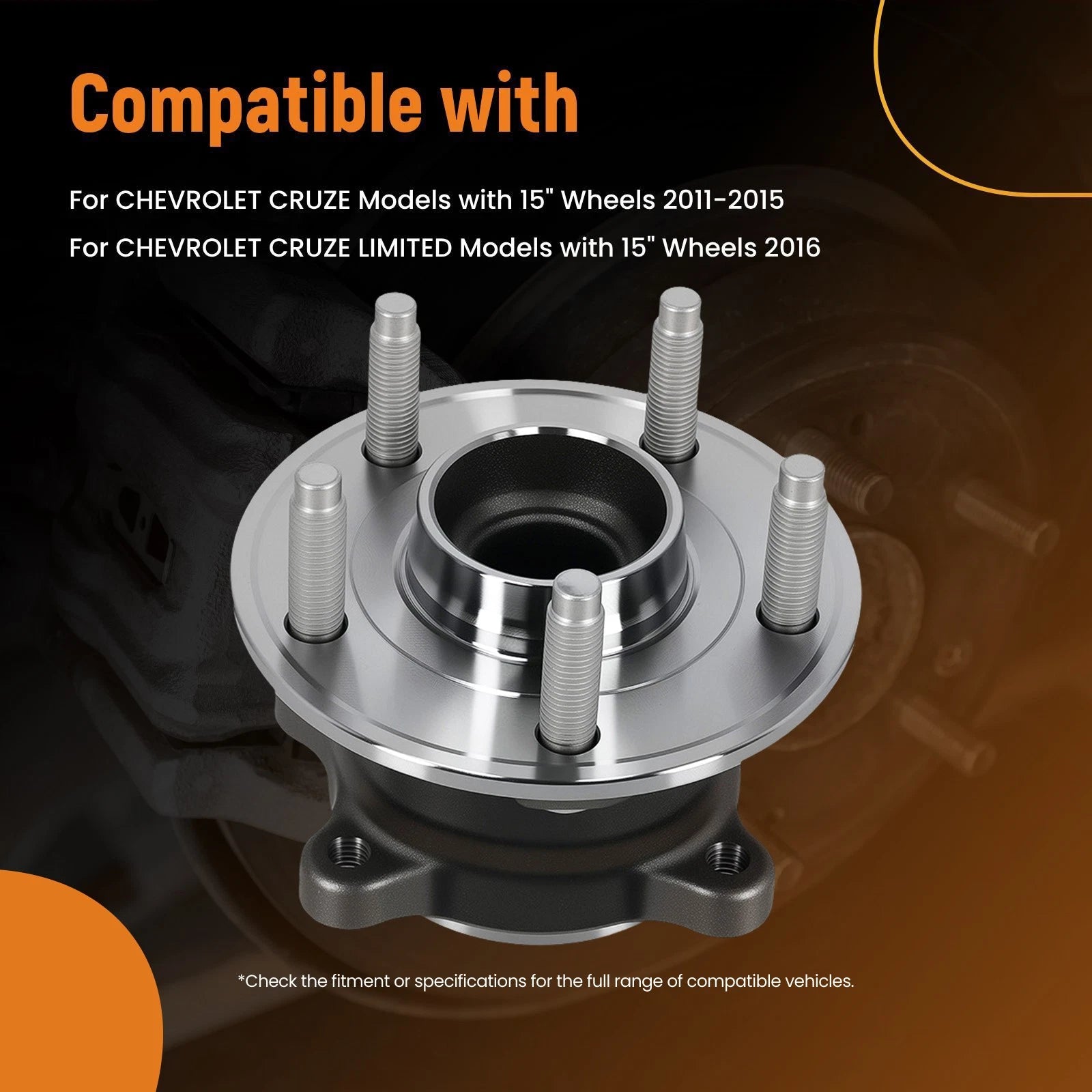 Rear Wheel Hub Assembly for Chevrolet Cruze (2011–2015) 512446 HA590403 5 Bolt