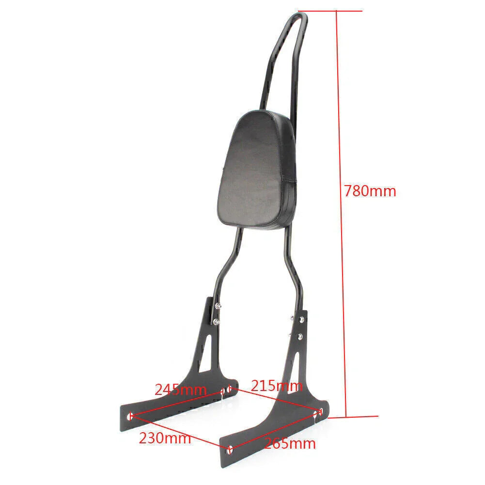 Backrest Sissy Bar for Harley-Davidson Dyna FXD 2006-2023 Silver