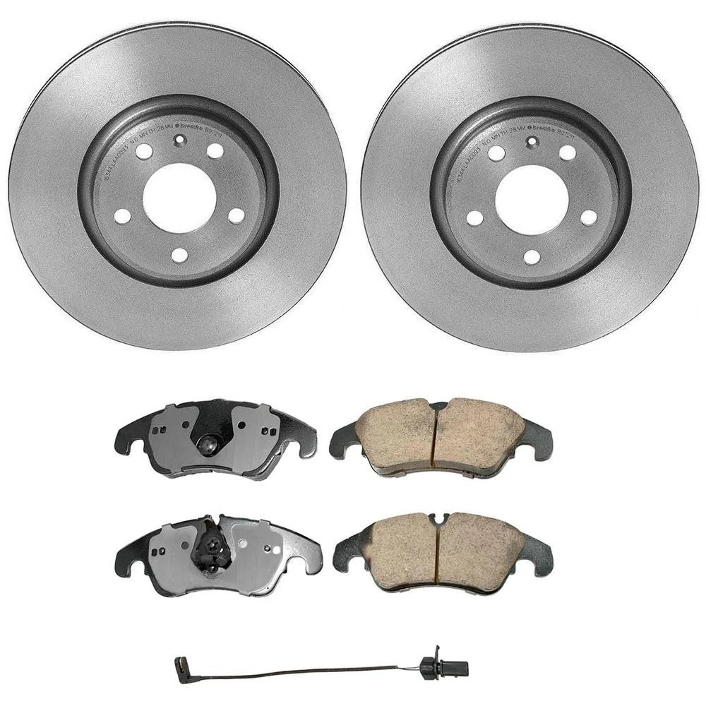 Front Brake Kit Set of 4 for Audi A4 A5 A6 Q5 Q7 (2009–2016) - PVT Disc Rotors