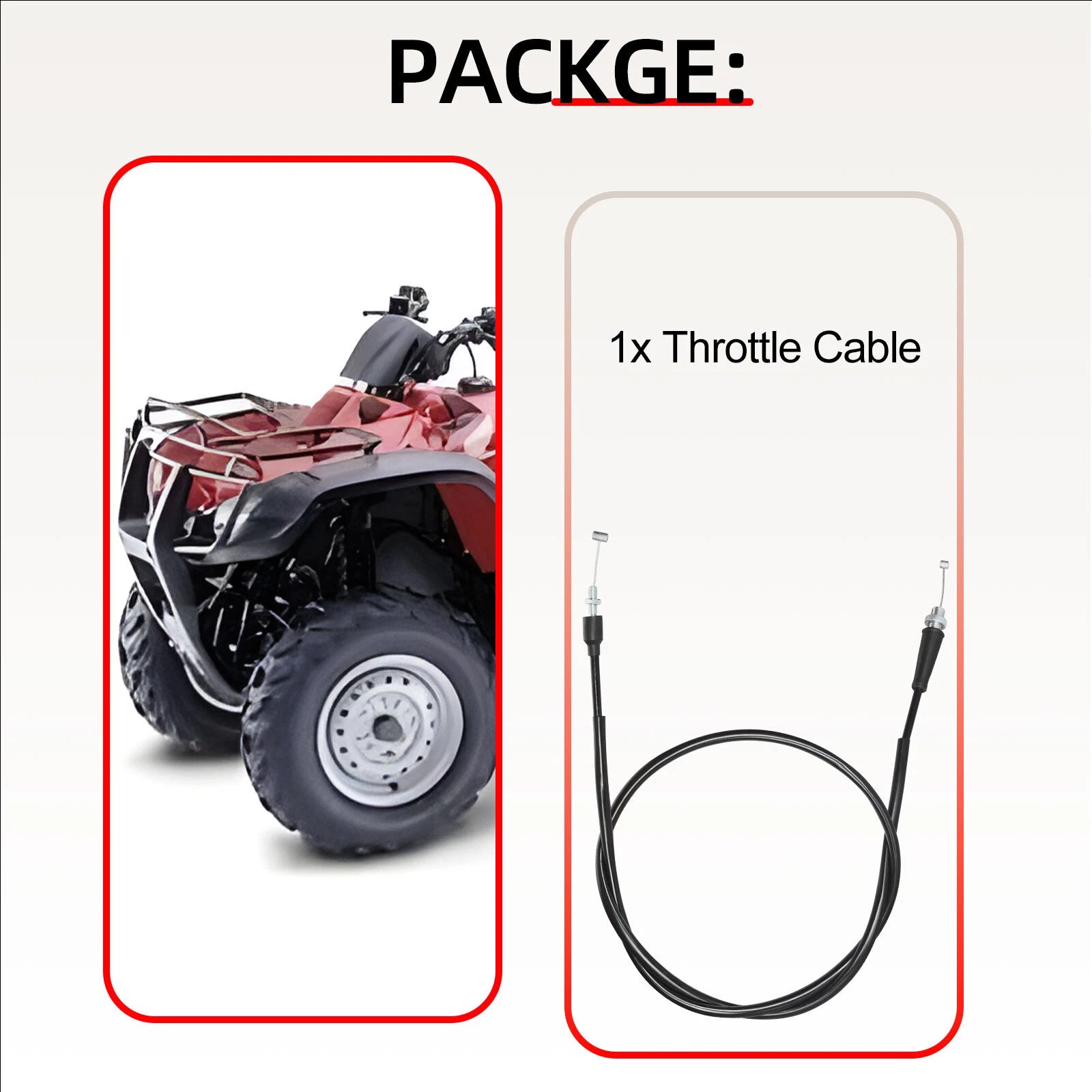 Throttle Cable 17910-HN0-A00 for Honda Foreman 450 TRX450 (1998–2004)