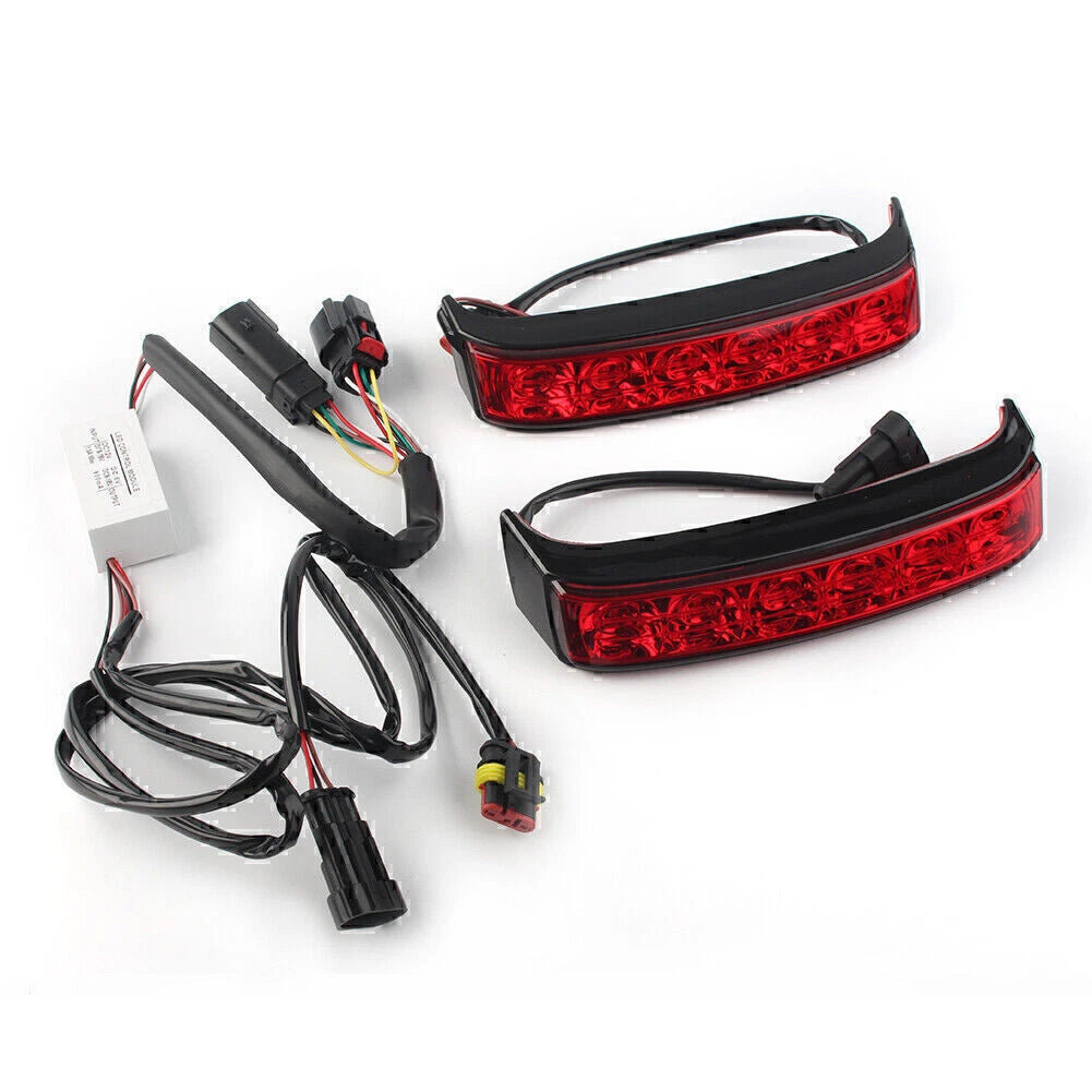 LED Saddlebag Run/Brake/Turn Lamp Light Housing Lens for Harley (2014–2019)