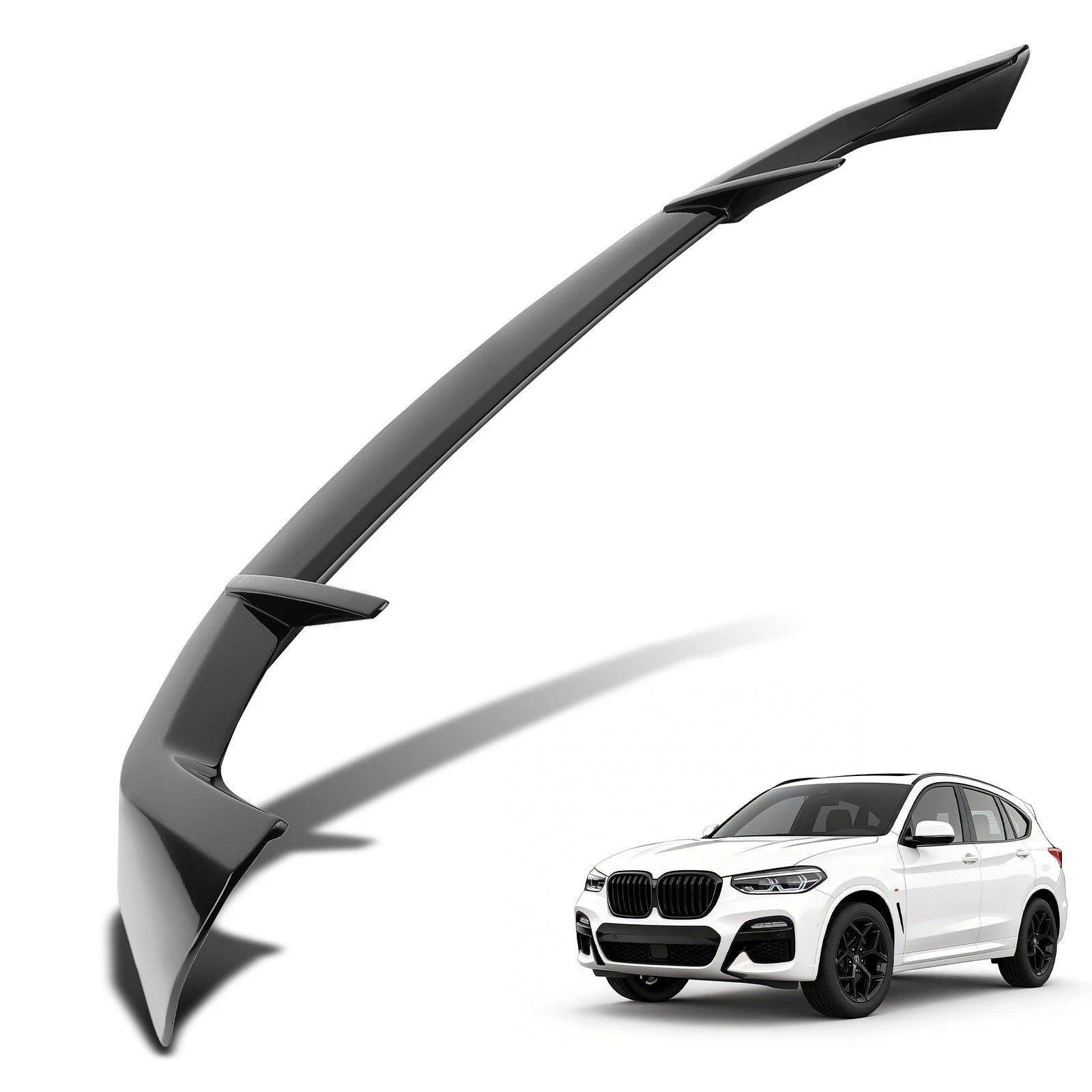 Gloss Black Rear Roof Spoiler for BMW X3 (2018–2024)