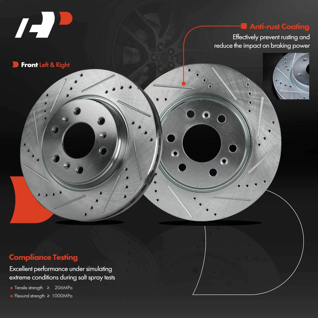 Front Side Drilled Brake Rotors for Chevrolet Uplander Pontiac (2006–2009)
