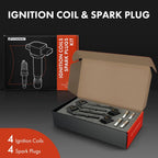 Set of 4 Ignition Coils & 4 Iridium Spark Plugs for Mercedes-Benz CLA45 AMG (2014–2019)