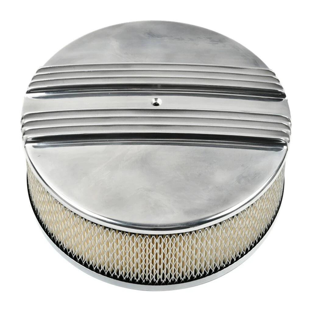 14" Split Finned Aluminum Air Cleaner for Chevy SBC BBC 350 454 (1960–2023)