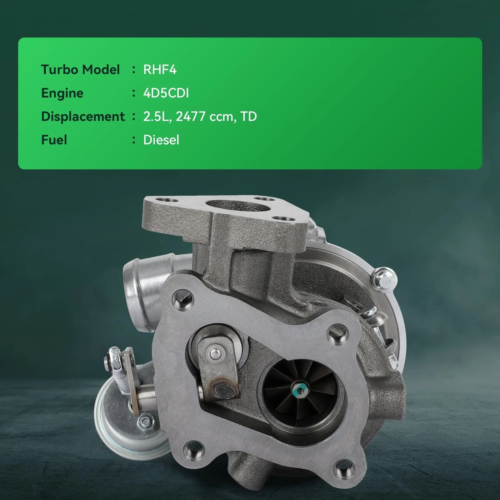 Turbocharger for Mitsubishi L200 2.5L (2008–2015) RHF4H
